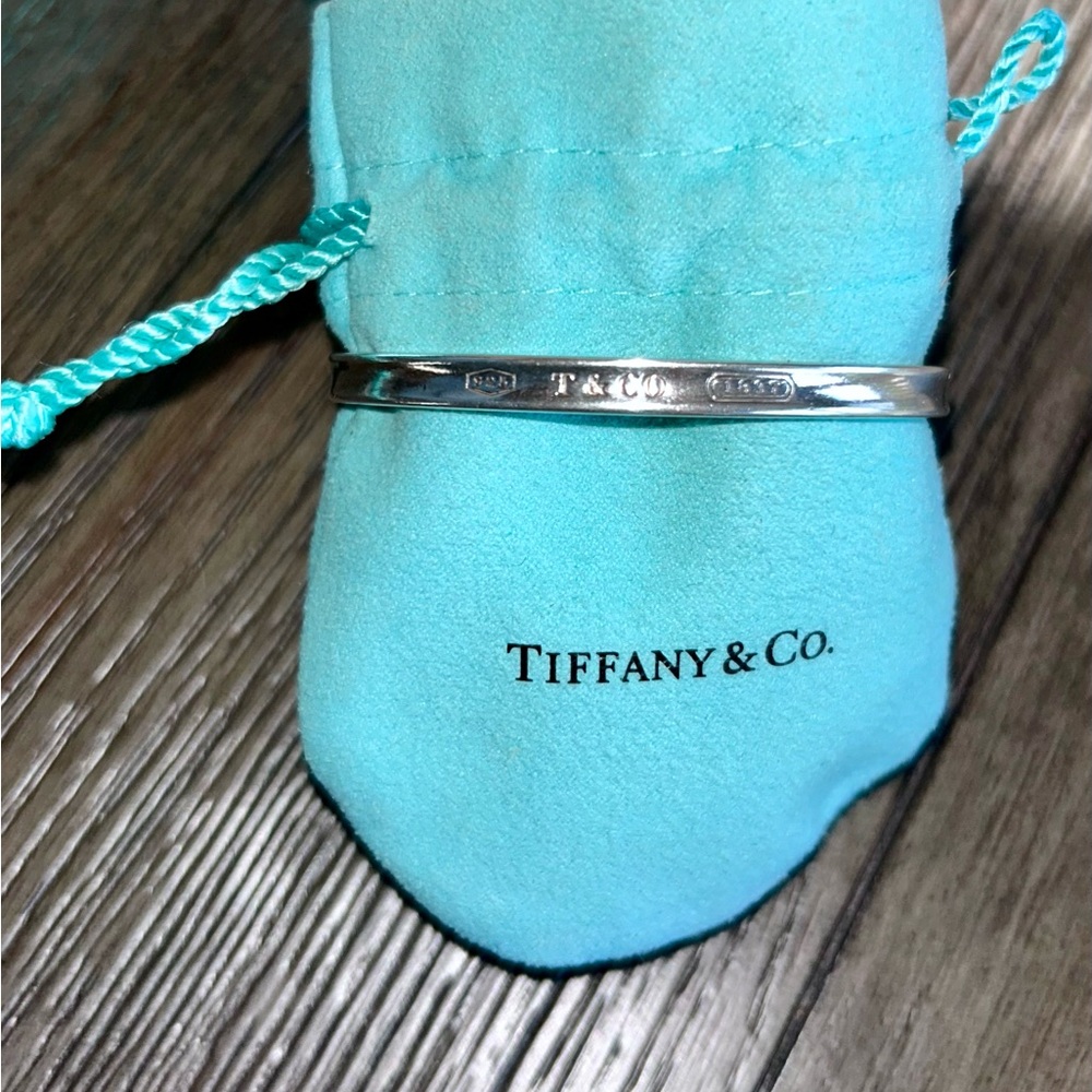 Authentic Tiffany & Co. Sterling Silver 1837 Cuff Bracelet